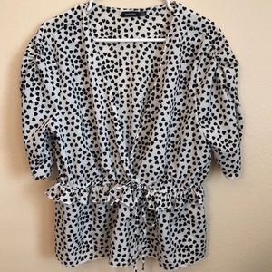 Boohoo Heart Peplum Blouse